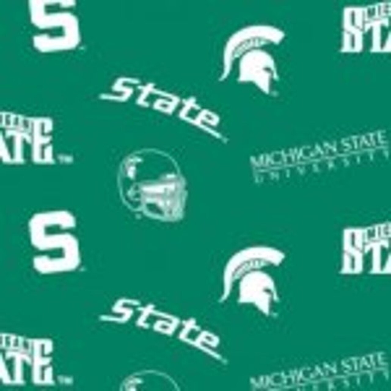 Licensed NCAA Michigan State All over MIST-045 Cotton Fabric by the Yard